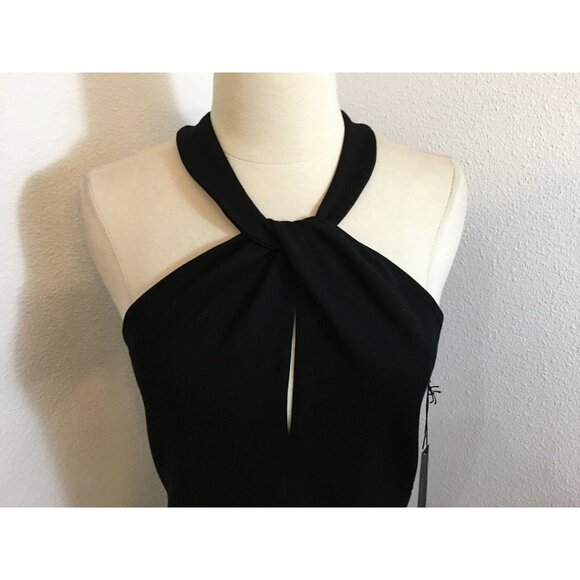 🆕 FELICITY & COCO Halter Twist Dress Black Medium 6-8 - Picture 6 of 6